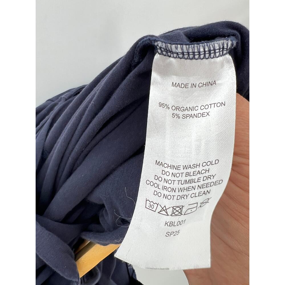 Quince Organic Cotton Maternity Overalls in Navy Blue Women's Small - Picture 8 of 8
